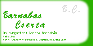 barnabas cserta business card